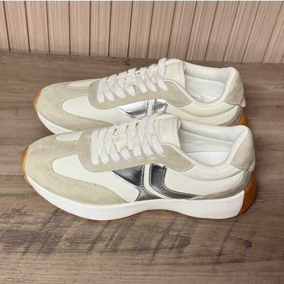 Steve Madden Women’s Kendrix Lace-Up Sneakers Taupe Size 10M - Picture 14 of 15